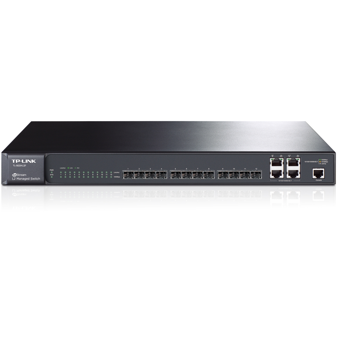 Switch Niveau 2 12x Gigabit 4 x 1000BASE-T TL-SG5412F TP-LINK