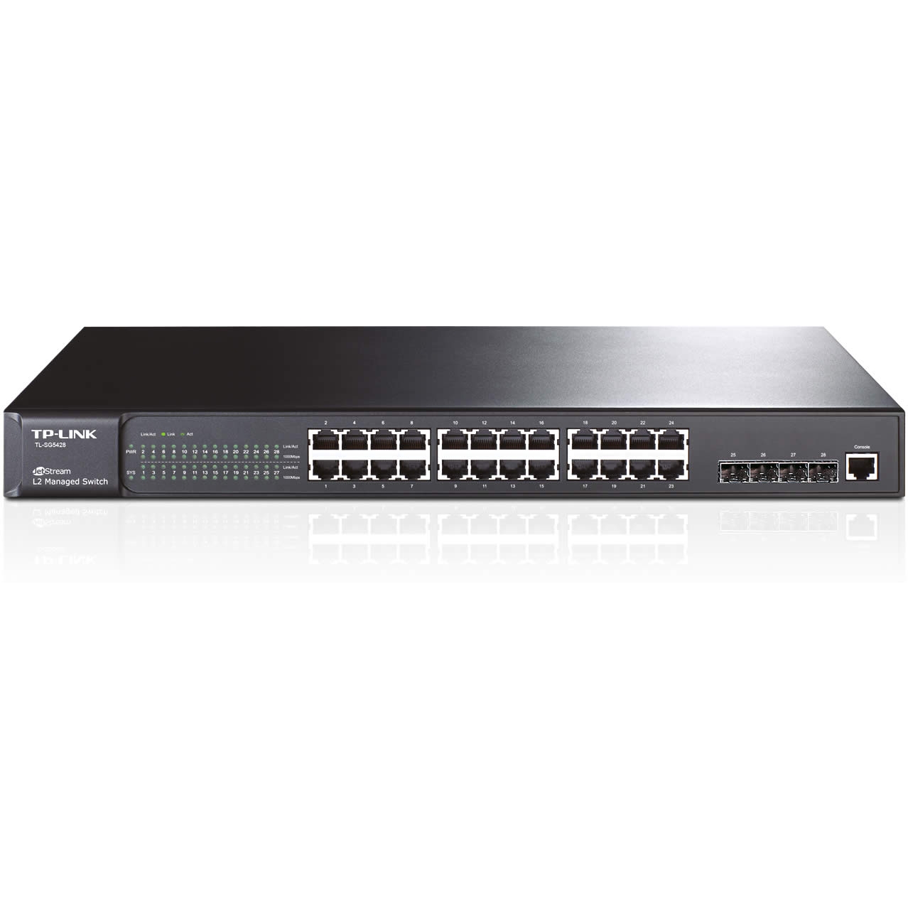 Switch administrable niveau 2 24 ports Gigabit + 4xSFP TL-SG5428 TP-LINK