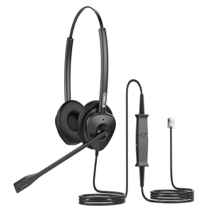 HT302 Micro-casque Double Écouteur Qd Vers Rj9 Pour Centre Appel
