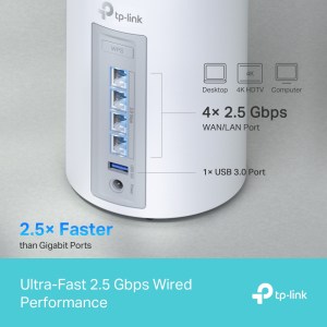 BE65 Point Accès Mesh Wi-fi 7 Pour Toute La Maison Avec Connectivité 2,5 Gbps