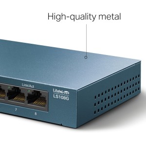 LS108G Point Accès Ethernet Gigabit 8 Ports Pour Réseaux Domestiques