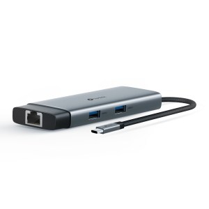 UH6120C Hub Usb Type-c 6-en-1 Avec Hdmi 4k, Point Accès Ethernet Et Pd 100w