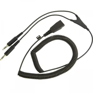 8734-599 Cordon Adaptateur Pc Jabra Qd Vers Double Jack 3.5mm