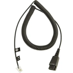 8800-01-01 Cordon Spiralé Qd/rj10 Pour Micro-casque Jabra