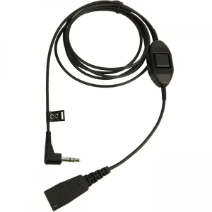 8735-019 Câble Jabra Qd Jack 3,5mm Avec Bouton Commande