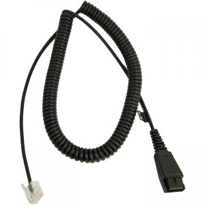 8800-01-89 Câble Qd Vers Rj-45 Spiralé Pour Casques Jabra