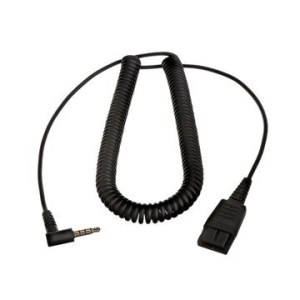 8800-01-102 Câble Jabra Qd Vers Jack 3,5mm Avec Bouton Réponse