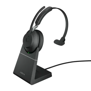 26599-889-989 Evolve2 65 Casque Sans Fil Uc Mono Avec Base Noir