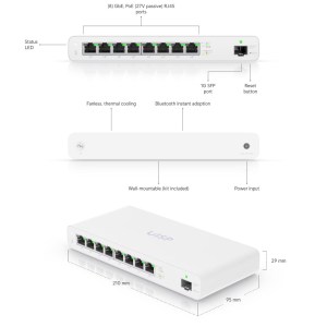 Switch Ubiquiti UISP-S 8 Ports